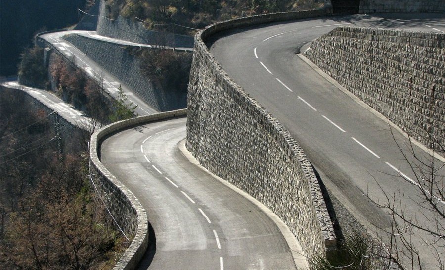 col de turini stacked hairpins